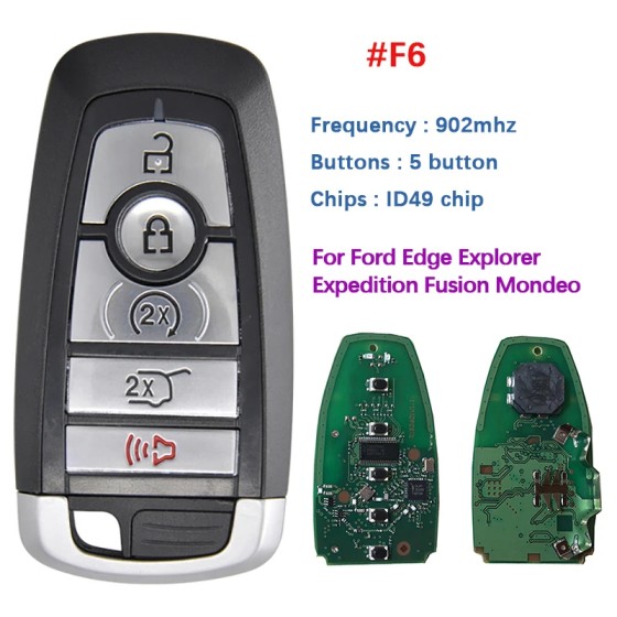 Ford Expedition Explorer 5 Button Smart Key w/ Hatch 2018-2025 For M3N-A2C931426 | Aftermarket